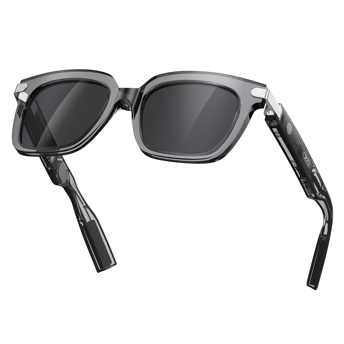 Smart Glasses,Polarized Sunglasses Built-in Mic & Bluetooth Speaker, Wireless Audio Smart Glasses for Men and Women, Athletic/Outdoor UV Protection,Touch Control, Voice Assistant (Black)