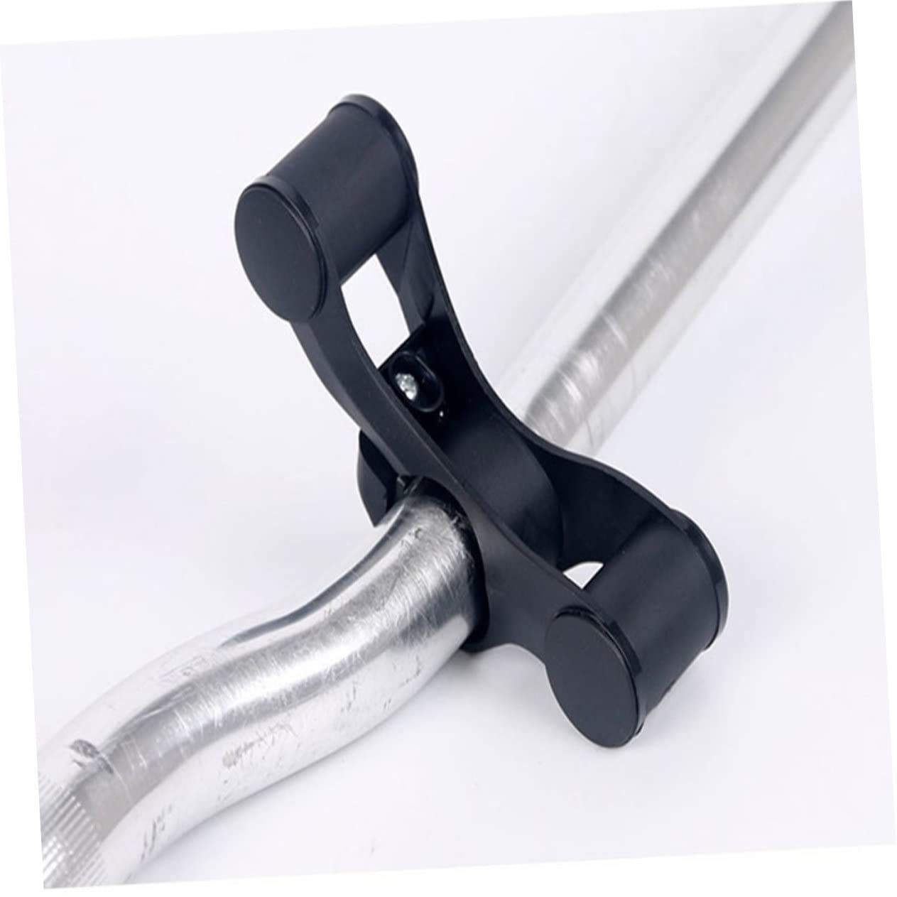 Mikikit 1Pc Black Bike Handlebar Extension Bracket Clip for Flashlight Accessories Lightweight Durable Moutain Bike Headlights Holder for Enhanced Storage Space