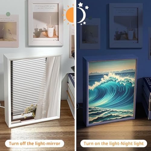 Miroir de courtoisie bleu éclairé LED miroir beauté portable variable