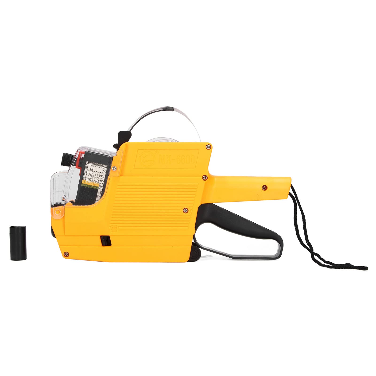 Price Tag10 Digits 2 Lines Price Tag, Price Marker Labeller Marker Attacher Tool with Labels for Office Retail Store Pricing Tagfor Labeling (Yellow)