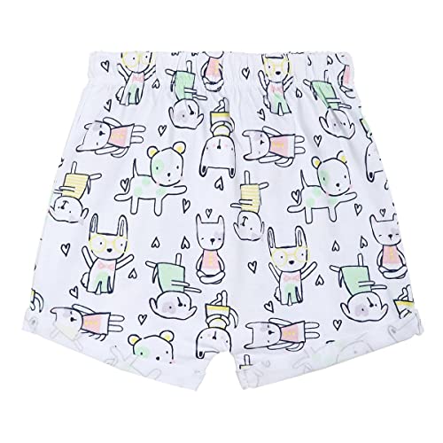 Image of miniklub Baby Thigh Length Knitted Cotton Short, Pack of 3 (Multi Color)