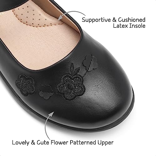 DREAM PAIRS Girls School Uniform Dress Shoes Mary Jane Black Flats3