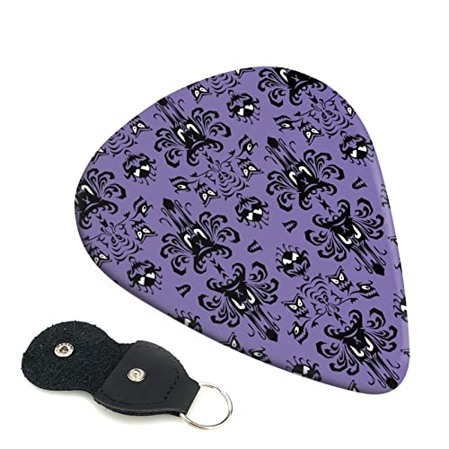 Lot de 6 médiators pour guitare acoustique, guitare électrique, basse, ukulélé Motif horreur sur fond violet - Les Beatles, Paul McCartney, John Lennon, RIngo Starr, George Harrison Lot de 6 médiators pour guitare acoustique, guitare électrique, basse, ukulélé Motif horreur sur fond violet