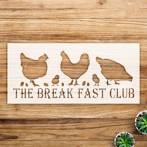 Chicken Stencil Pattern for Wood Signs and Home Decor, Reusable Mylar Template, Ideal for DIY Farmhouse Crafts and Painting Projects - Size A3 (16.5
