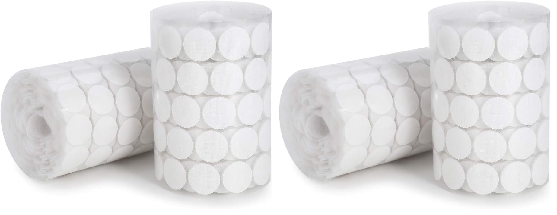 1000 Stück Klettpunkte Selbstklebend,20 mm Stück Selbstklebende Klett-Klebepunkte, geeignet für DIY Papier, Kunststoff, Glas, Leder, Metall, Kleidung, weiß(500 Paar) (Packung mit 2)
