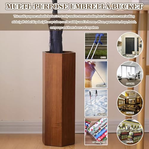 Porte-Parapluie pour Entrée Style Chinois Rétro avec Plateau
