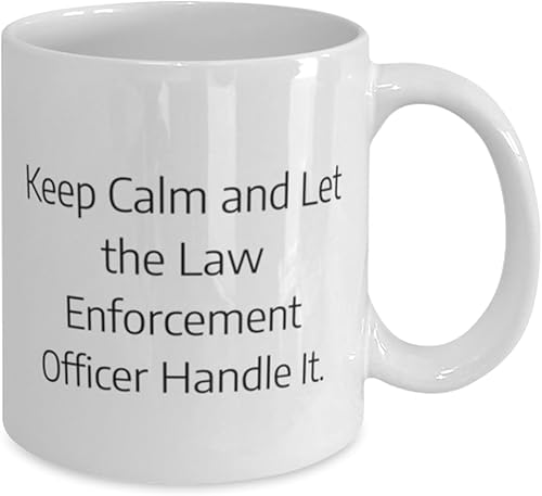 Miniatura 2 de Fun Law enforcement officer Gifts, Keep Calm and, Law enforcement officer 11oz 15oz Mug From Team Leader, Gifts For Men Women, Police, Cop, Sheriff,