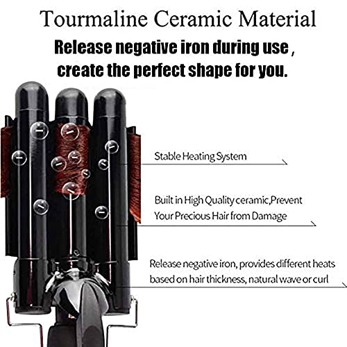 Lockenstab mit 3 Stäben Crebeau Welleneisen 25mm