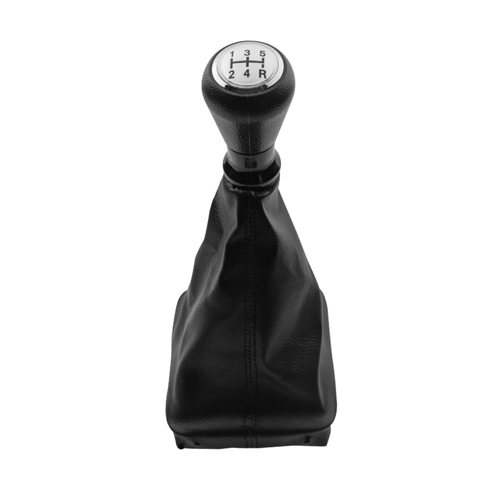 Qmtvfsrh Gearshift Silver Cap Car Gear Shift Knob Manual 5 Speed Gear Shift Knob Boot Cover For Peugeot For 206 For 406 Abs Pu Gear Stick Shifter Knob(Gearshift Silver Cap)