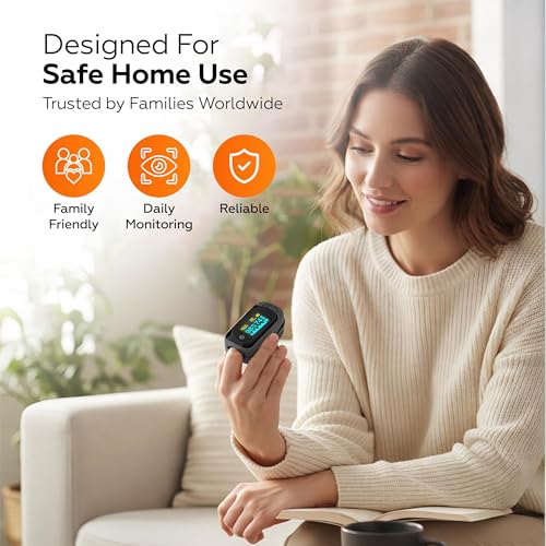 image for SimpliCare Fingertip Pulse Oximeter, Blood Oxygen Monitor SpO2 O2 Sens
