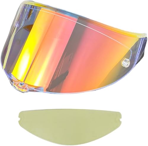 PISTA GP RR - Protector de casco con inserto antivaho para AGV PISTA GP R, CORSA R, PISTA GP RR Visor Pinlock Ready (Revo Clear Rojo-día y noche)