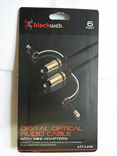 BlackWeb BWB17AV001 Digital Optical Audio Cable, 6