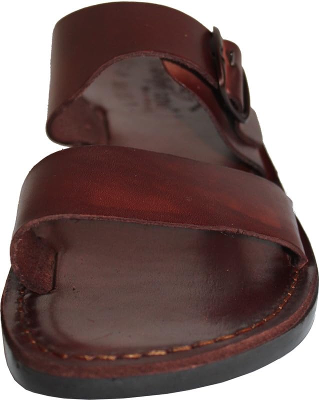 Holy Land Market Men/Women Biblical Jesus Leather Sandals/Slides From Jerusalem (Andrew Style II)2