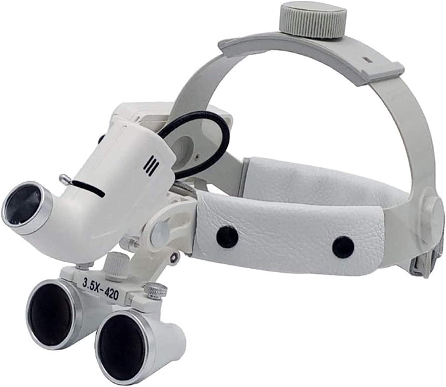 asdchZen Headband Magnifier,Handheld Digital Magnifier,Magnifier Dental Headband 3.5X Magnifying Glass Led Light 3.5X Magnifier Binocular Loupes Hobbies,Reading,Jewelry Loupe,Craf
