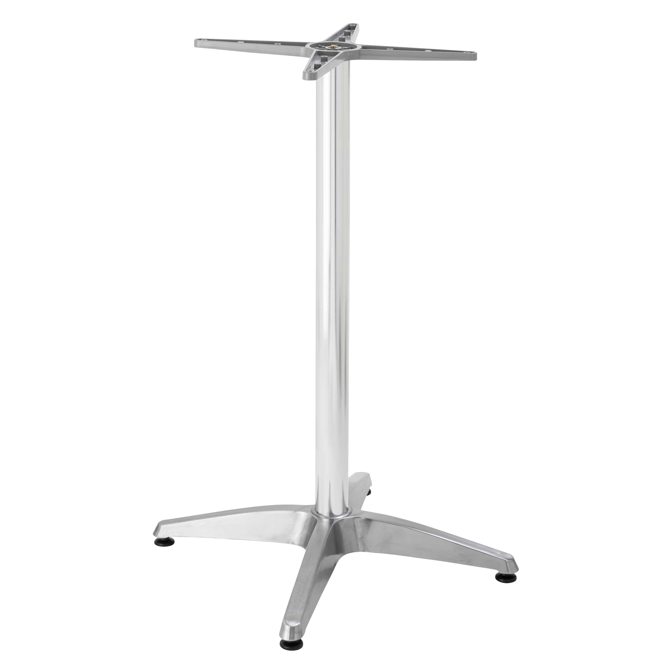 Oviala Pied de Table Ajustable 72/110 cm en Aluminium argenté