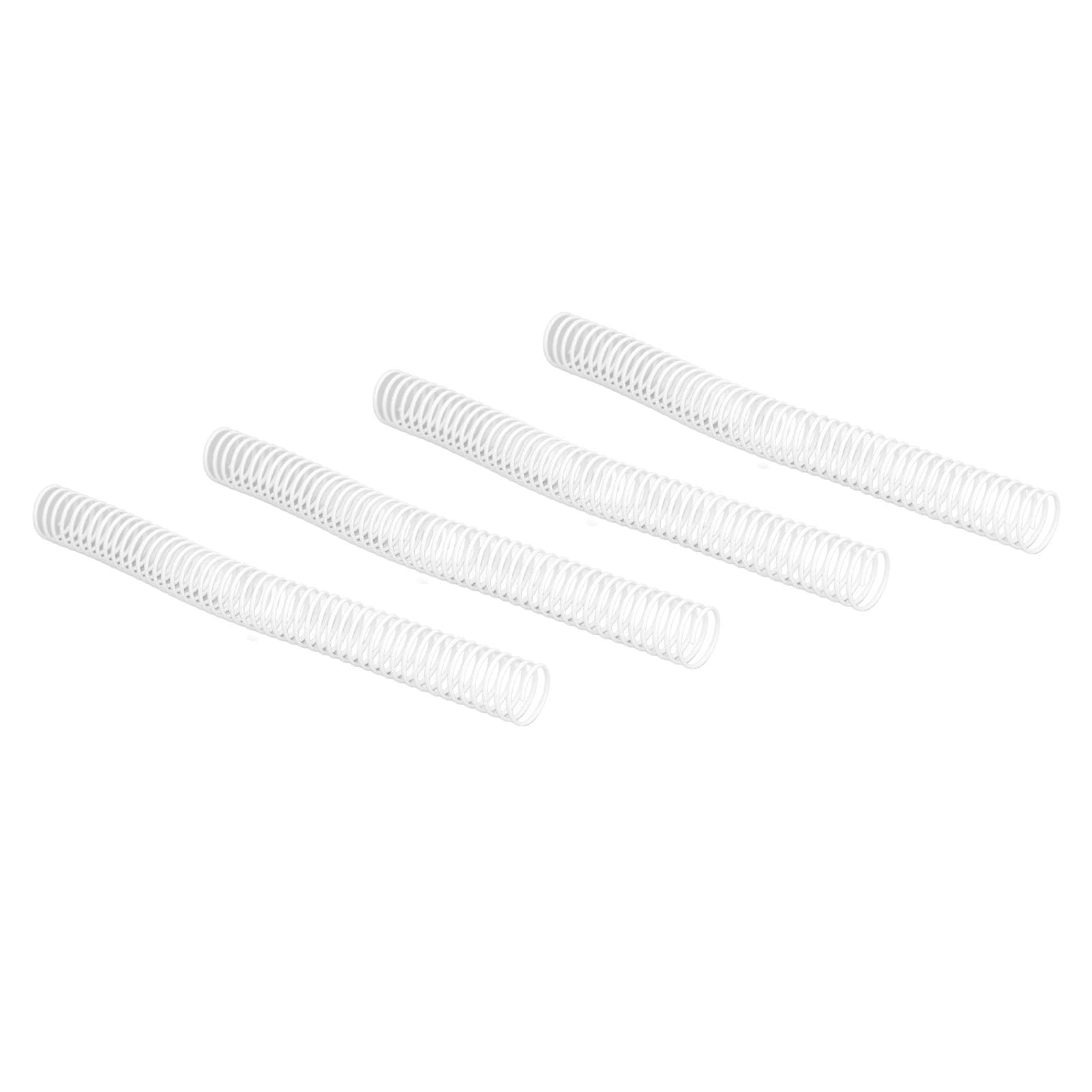 Bobine di rilegatura per carta A4 da 35 pezzi, diametro 25,4 mm, 48 anelli, passo 4:1, dorsi in filo di plastica a spirale, capacità 215 fogli. (Bianca)