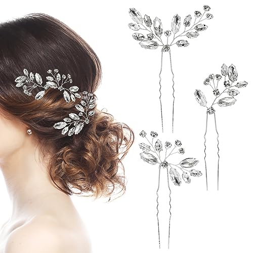 Fermacapelli Da Sposa Con Strass - Confezione Da 5 Pezzi Per Cerimonie - Foto 5