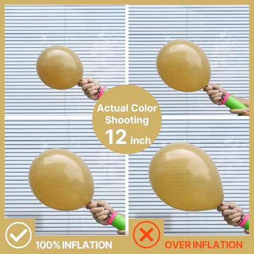 Image of PartyWoo Tan Balloons 140pcs Different Sizes of 18 12 10 5 Inch Light Brown Neutral Boho Coffee Balloon Arch Kit Garland for Wedding Baby Shower Safari Woodland Birthday Party Decorations Brown-F19