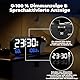 VOSFEEL Radiowecker mit Projektion 180° Projektionswecker 3 Helligkeitsstufen 12/24H mit Schlummerfunktion LED Digital Wecker USB Typ-C Anschluss Anzeige Temperatur Luftfeuchtigkeit