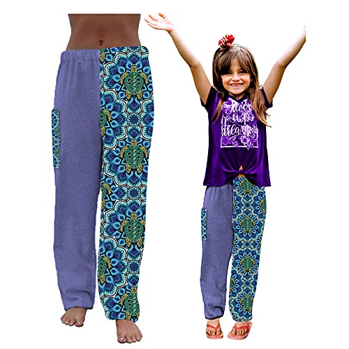 Towel Pants for Swimmers Cotton Terry Towel Pants Beach Coverup Resort Wear Swim wear - Purple Turtle Mandala (Kids L/XL)