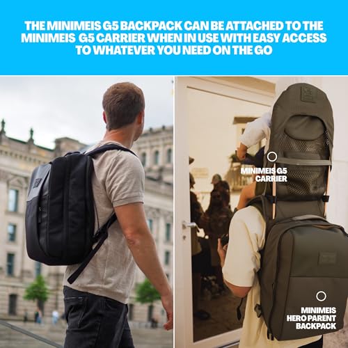 Image of MiniMeis HERO Backpack, Birch - 7.4 Gallon Capacity - Compatible with MiniMeis Child Shoulder Carrier & Stroller - Converts into Baby Seat
