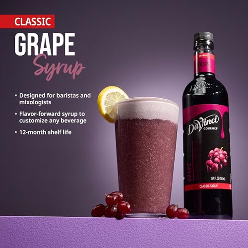 Image of DaVinci Gourmet Grape Syrup, 25.4 Fluid Ounces (Pack of 4)