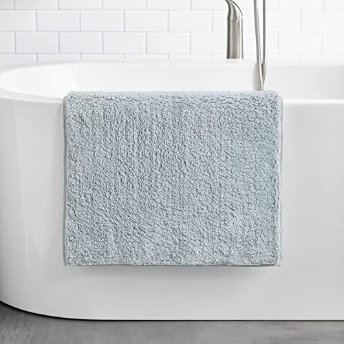 Nate Home By Nate Berkus Non-Slip Cotton Bath Rug | 2000 Gsm, Ultra Soft And Absorbent Washable Bathroom Rug For Bathroom Shower Decor From Mdesign - 21" X 34", Heron (Light Blue) #TOP1