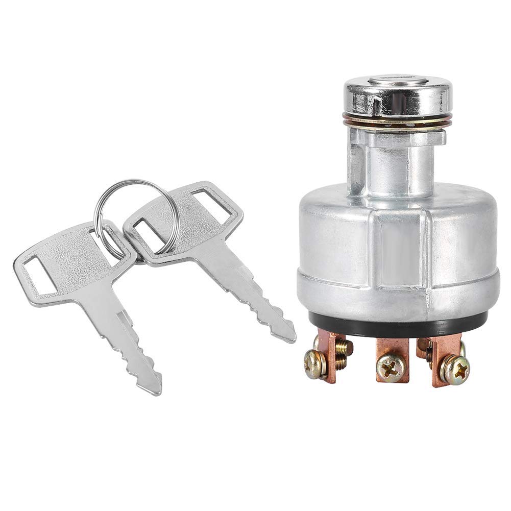 Interruttore di Accensione Universale per SK200-3 SK200-5 SK120-5, Interruttore a Chiave con 6 Terminali, 2 Chiavi per Escavatore