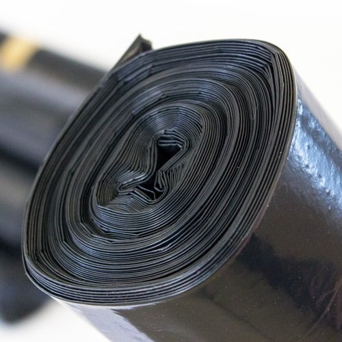 KK Verpackungen Müllsäcke 240 Liter Schwarz 65x55x135cm | 80 Stück, LDPE-Regenerat Typ 70 | Perforiert zum Abreißen | Abfallsäcke Folie mit Recycling-Symbol | 10 Stück auf Rolle