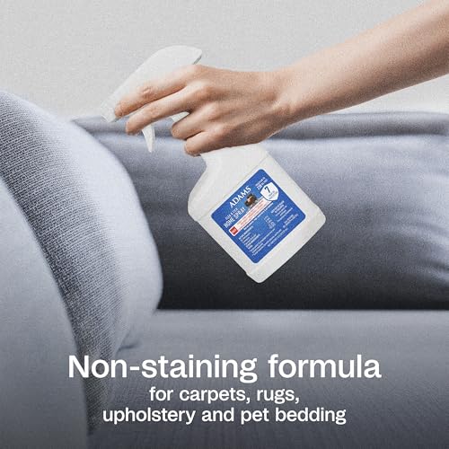 Image of Adams Flea & Tick Home Spray for Indoor House Treatment, Tick and Flea Spray for Home, Carpet, Furniture & Pet Bedding, Controls Bed Bugs, Cockroaches, Spiders & Mosquitoes, 8 Ounces (Pack of 12)