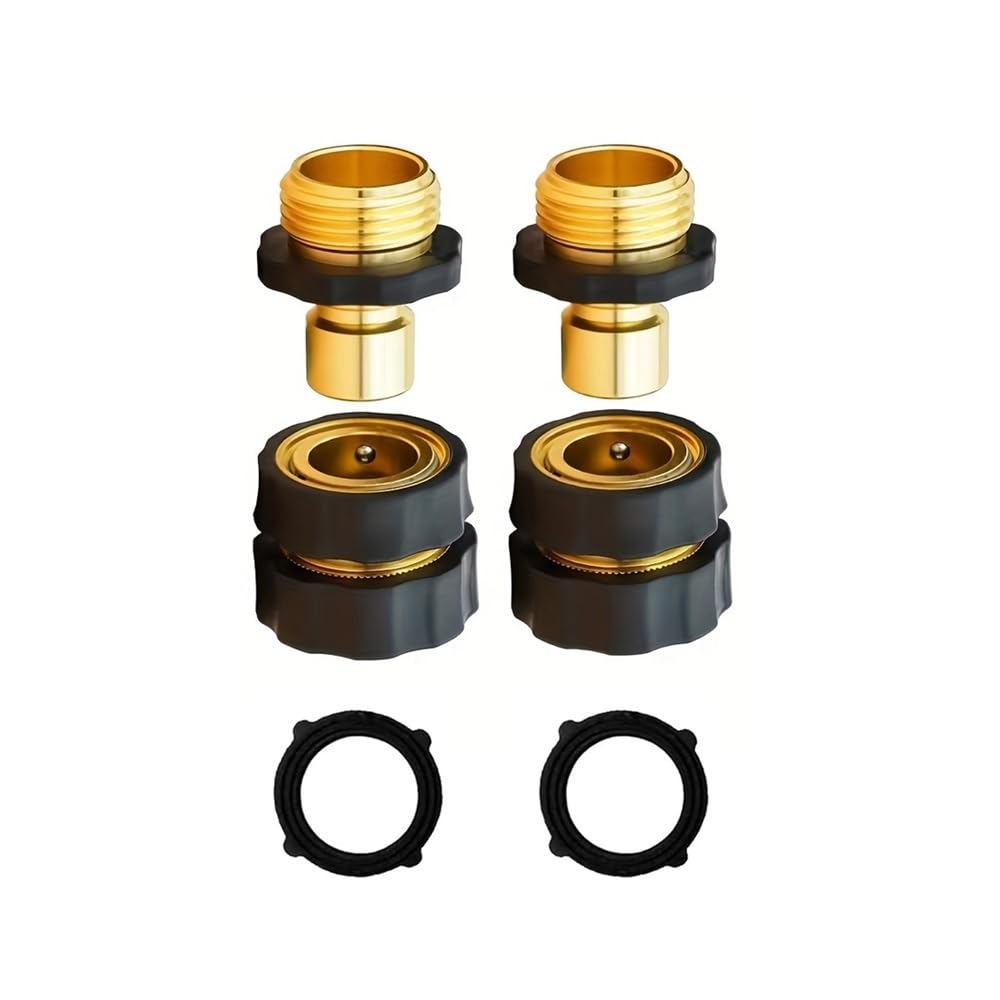 3/4 Inch Male Female Quick Connect Coupler - Durable Garden Hose Connection Accessories(3-4inch GHT-2set)