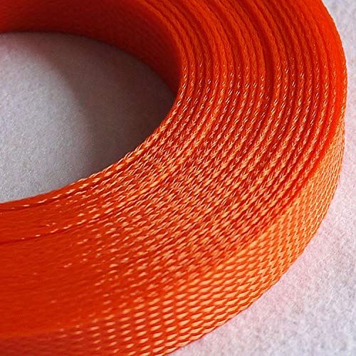 Guaina for cavi PET espandibile colorata - Guaina for pressacavi con avvolgimento in filo intrecciato ad alta densità for protezione (da 2 mm a 50 mm)(Orange,3MM*5M)
