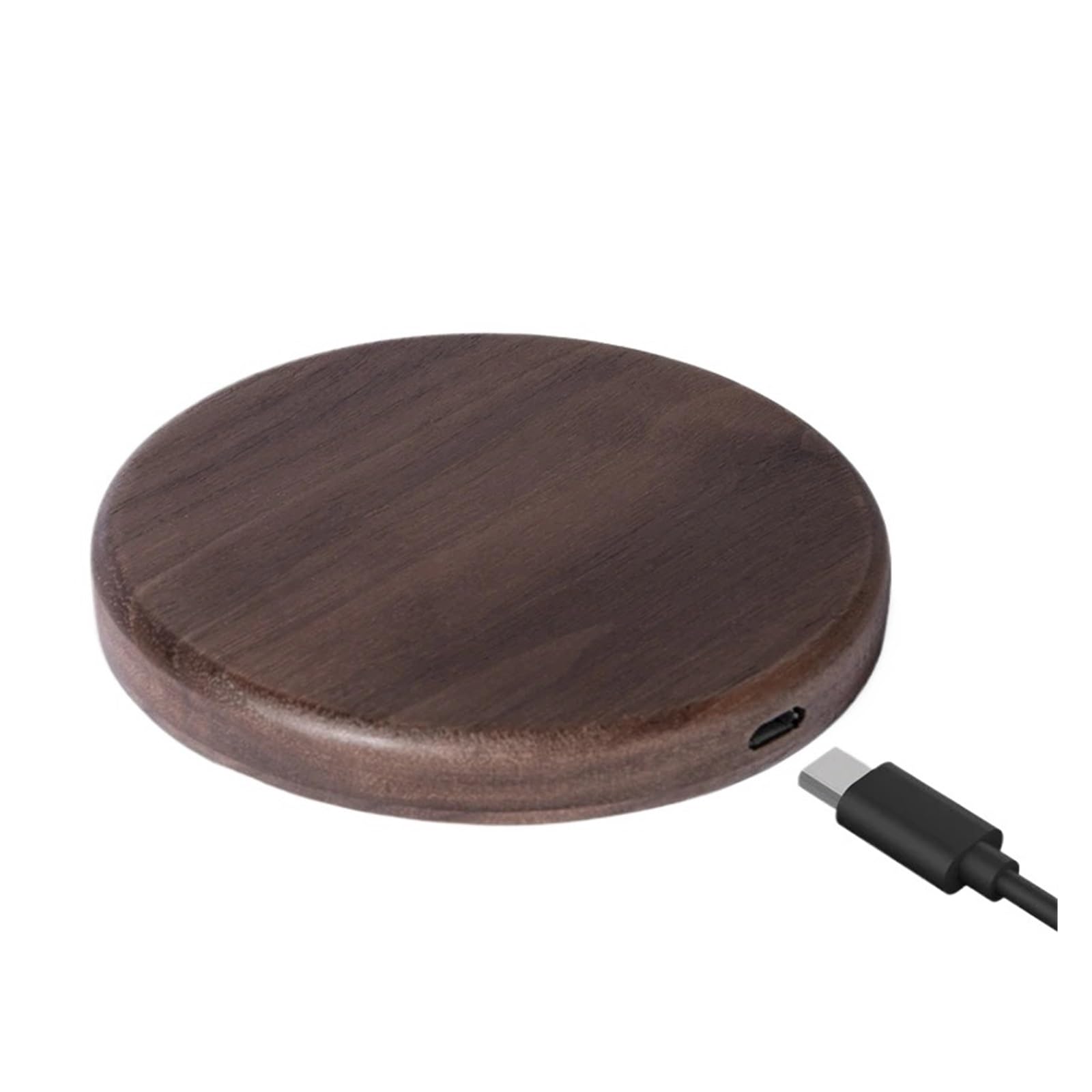 Cargador inalámbrico, Cargador inalámbrico de 15 W - Diseño Delgado con veta Madera Nogal, Compatible la mayoría Dispositivos tecnología Qi for Uso Diario