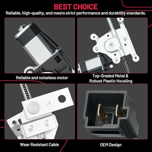 Image of BDFHYK 741-538 Power Window Regulator with Motor Front Left Compatible with Jeep Cherokee 1991-1996, Compatible with Jeep Comanche 1991-1992