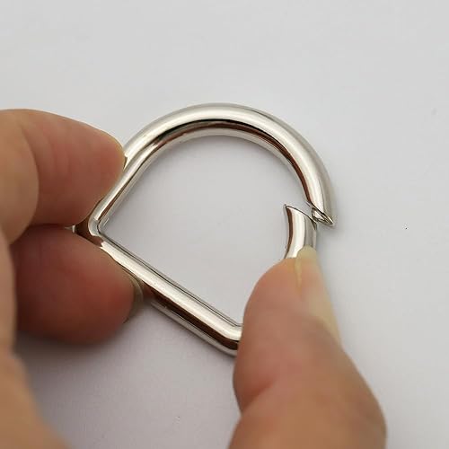 Miniatura 9 de TANJUN 2 unids D hebilla semicírculo resorte broche broche gatillo resorte llavero hebilla para bolsos monederos llavero