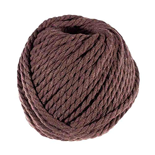 Cuerda de algodón de 5 mm de grosor, varias opciones de color, madeja de 50 metros, ideal para manualidades, decoración, arte y mucho más.