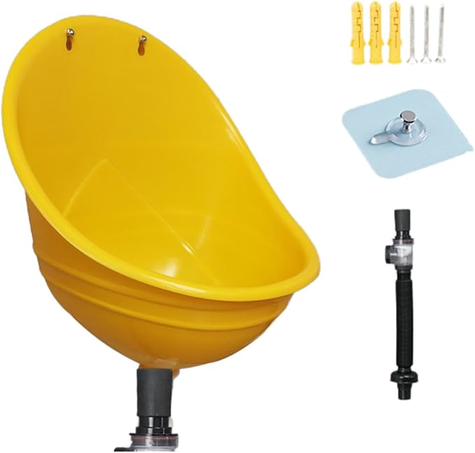 Orinal portátil para exteriores, orinal masculino sin agua, montaje en pared, urinal de plástico PP para garajes, baños temporales y áreas al aire libre miniatura 3