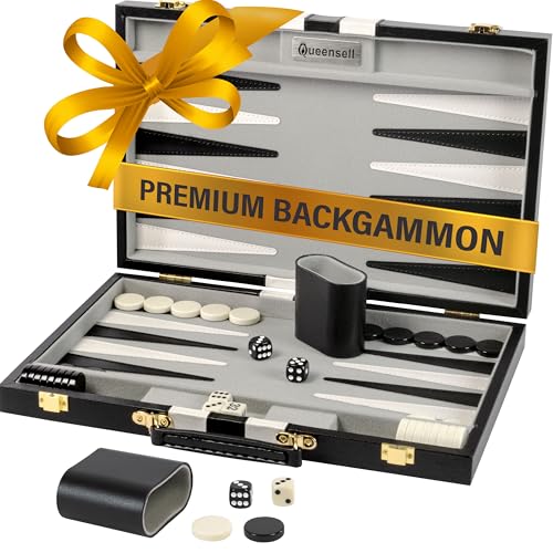 Queensell 15-Inch Black PU Leather Set