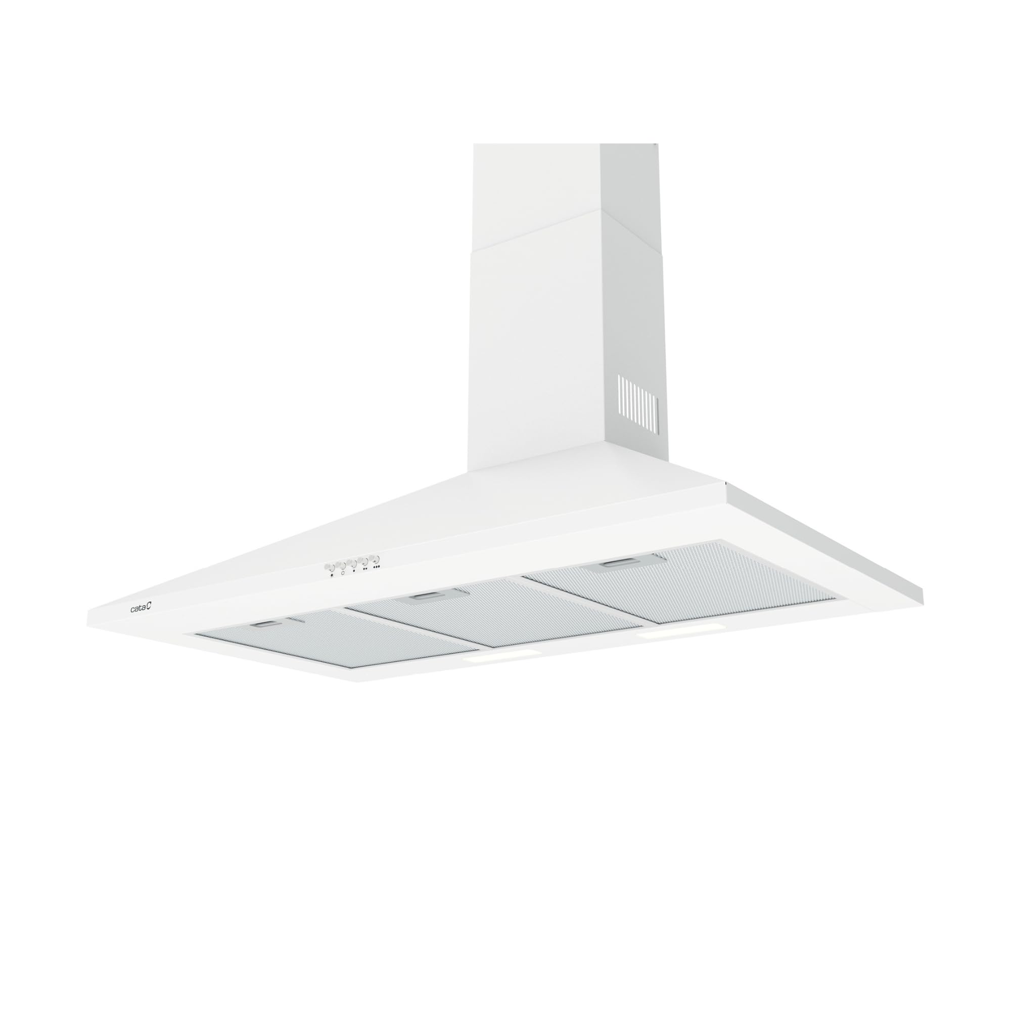 Cata Blanco Campana Extractora Omega 900 Wh/M De Pared 3 Niveles De Extracción Control Mecánico Motor Mtr3 Extra Silencioso Iluminación Led Fácil Instalación Acabado Color