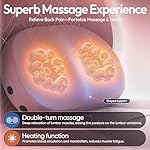 Dowinx Gaming Chair with Heated Massage Lumbar Support,Big and Tall Fabric Gaming Chairs for Adults with Footrest, Ergonomic Computer Game Chair with Poket Spring Cushions, 350lbs, Pink - Image 4