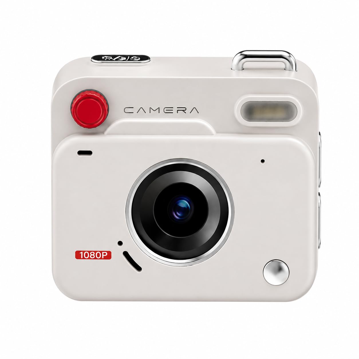 Mini Digital Camera 1080P HD – Compact Retro Pocket Camera with Flash for Travel, Kids, Vlogging & Everyday Photography | 8 GB Memory Card (White)-image-39