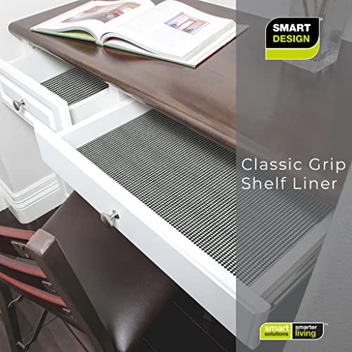 Smart Design Classic Grip Shelf Liner – 12In X 20Ft – Non-Adhesive Drawer Liner With Strong Grip Helps Protect And Personalize Your Home Organization And Storage – Black #TOP6
