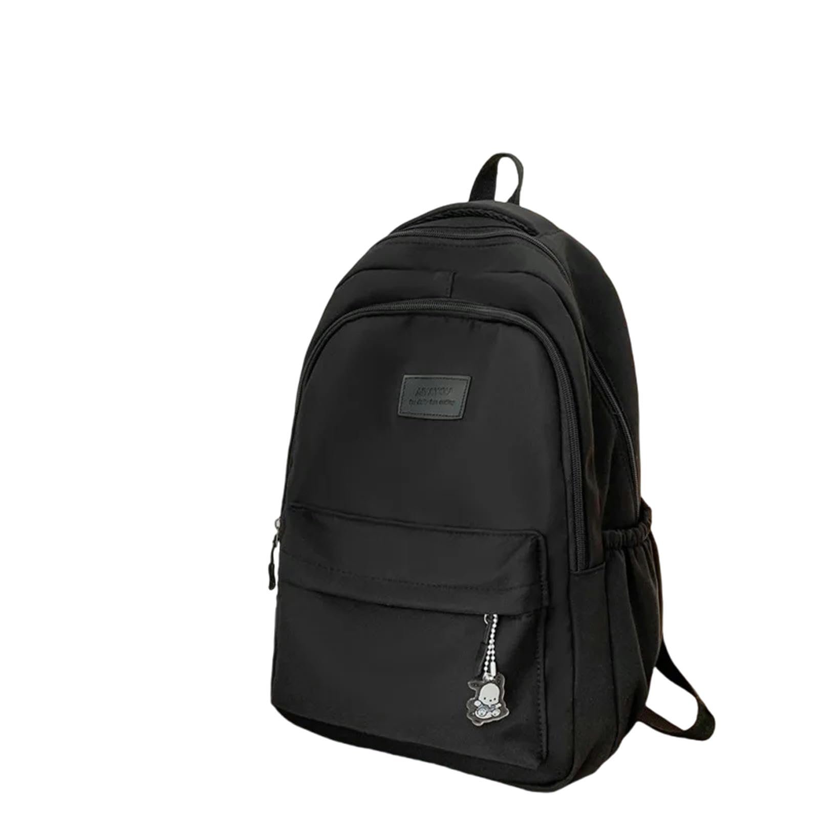 Xynm Girls Black School Bag Fashion Lady High Capacity Waterproof College Backpack Laptop Bags Cute Travel Book Bag