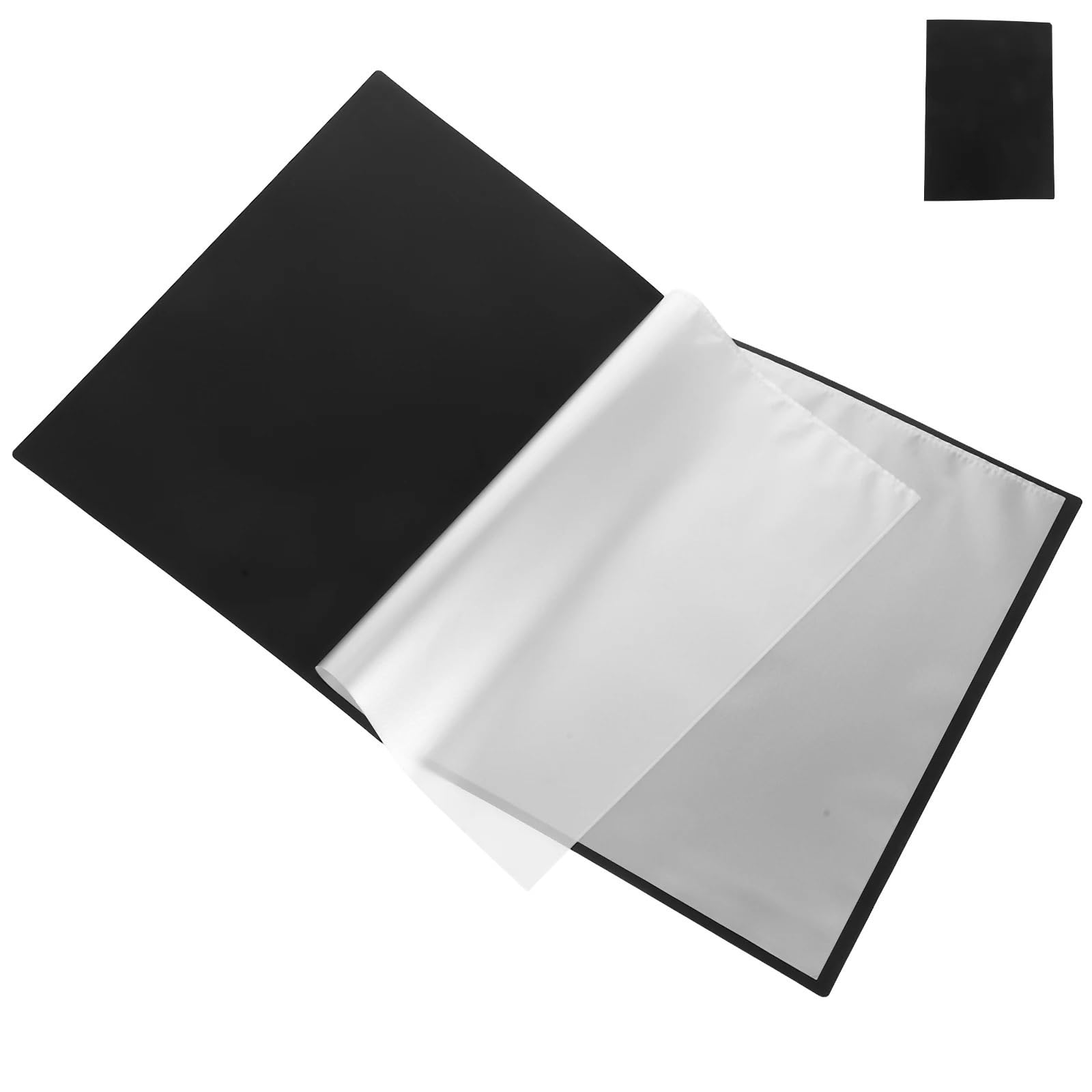 3PCS 20 Pockets Folder Black Presentation Book Für Mappe/Portfolio | With Clear Page Protectors Portfolio Binder Music Sheets Organizer For File