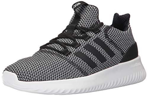 adidas Men's Cloudfoam Ultimate Running Shoe, Black/Black/White, 4 Medium US
