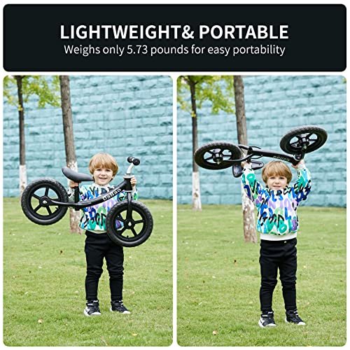 Dabao Balance Bike, Toddler Balance Bike For 2 3 4 5 Year Old, 12 Inch Wheels Kids Balance Bike, No Pedal Training Bike, Baby Balance Bike With Footrest & Adjustable Seat Height #TOP5