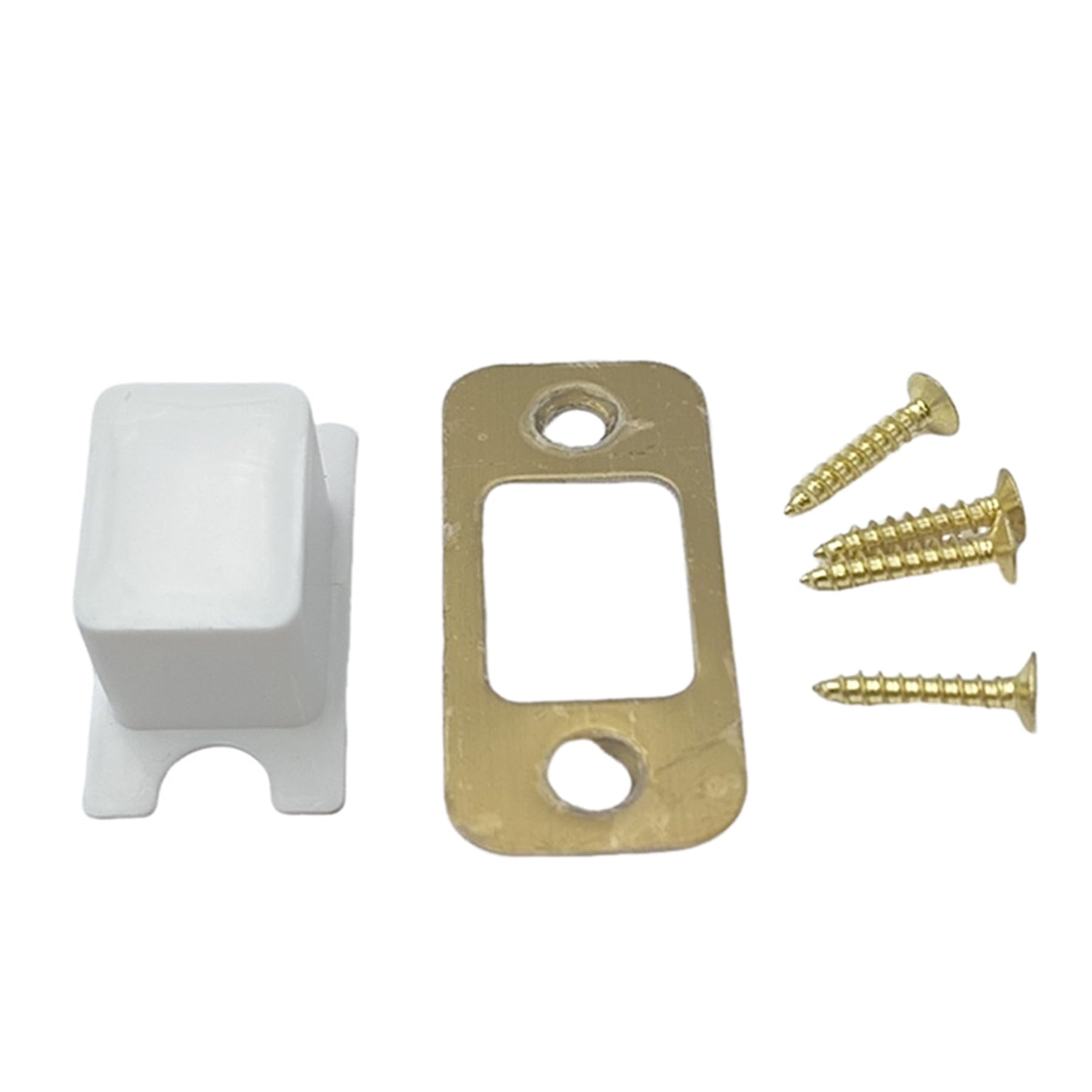 2PCS Round Corner Deadbolt Strike Plate, Door Backplate Deadbolt Strike Plate 1" X 2 1/4“,Gold - Image 3