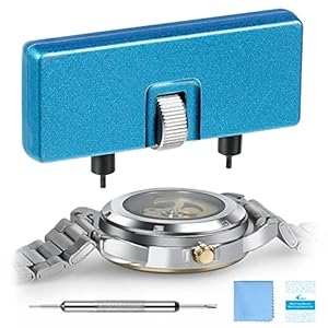 JOREST Watch Battery Replacement Kit, Watch Wrench Back Remover for Rotate Open Watch Cover, Watch Case Opener Set with…