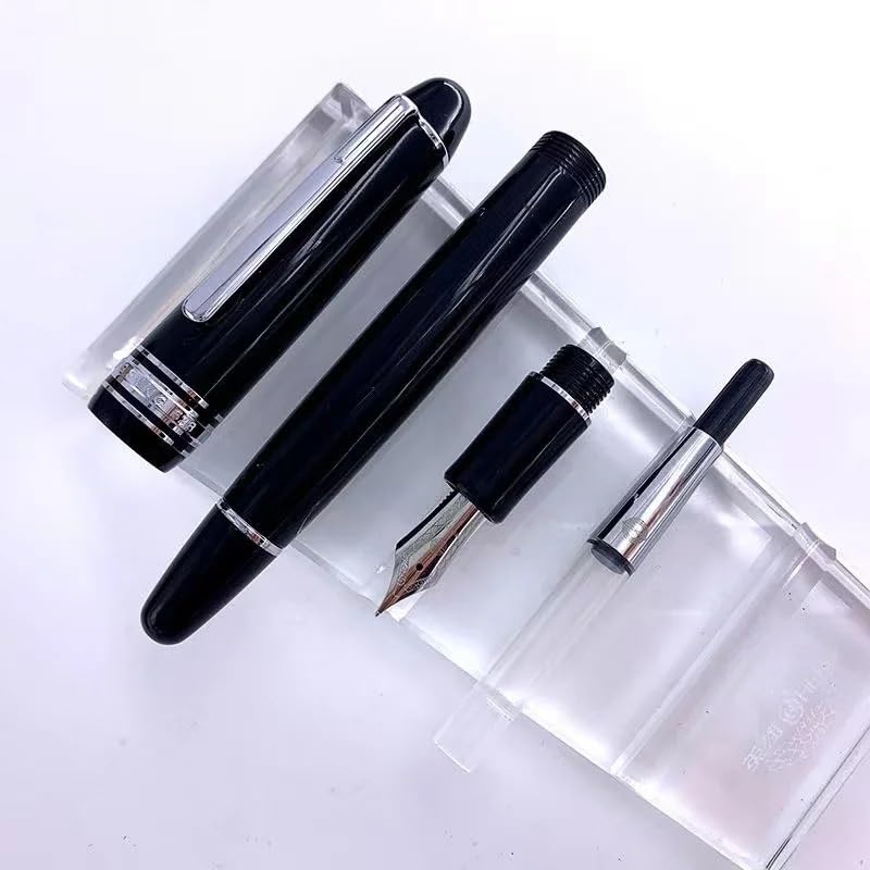 Stylo-plume à piston EF écriture bureau et calligraphie fine en résine - 3