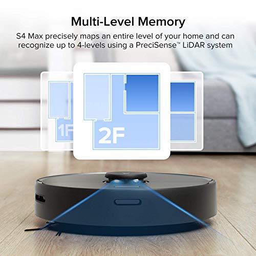 Image of roborock S4 Max Robot Vacuum with Lidar Navigation, 2000Pa Strong Suction, Multi-Level Mapping, No-go Zones, Ideal for Carpets and Pets Robotic Vacuum(Renewed)